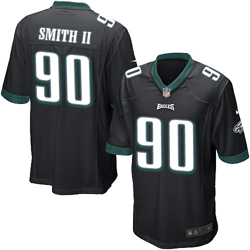 Men's Game Marcus Smith II Nike Jersey Black Alternate - #90 NFL Philadelphia Eagles